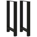 VidaXL Nogi do stołu barowego czarne 2 szt. 50x(90-91) cm stal