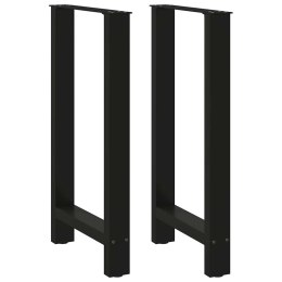 VidaXL Nogi do stołu barowego czarne 2 szt. 50x(90-91) cm stal