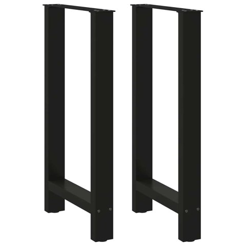 VidaXL Nogi do stołu barowego czarne 2 szt. 50x(90-91) cm stal