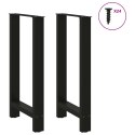 VidaXL Nogi do stołu barowego czarne 2 szt. 50x(90-91) cm stal