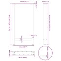 VidaXL Nogi do stołu barowego czarne 2 szt. 50x(90-91) cm stal