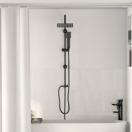 VidaXL System Prysznicowy Czarny 47 x 20 x 95 cm Stal nierdzewna