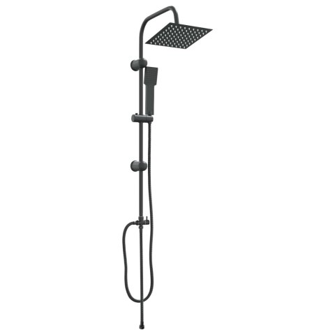 VidaXL System Prysznicowy Czarny 47 x 20 x 95 cm Stal nierdzewna