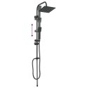 VidaXL System Prysznicowy Czarny 47 x 20 x 95 cm Stal nierdzewna