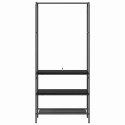 VidaXL Wieszak na Ubrania Czarny Dąb 77 x 30 x 171 cm