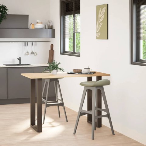 VidaXL Nogi do stołu barowego w kształcie litery U 2 szt. Naturalna stal 40x(90-91) cm Stal