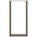 VidaXL Nogi do stołu barowego w kształcie litery U 2 szt. Naturalna stal 40x(90-91) cm Stal