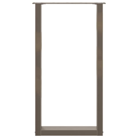 VidaXL Nogi do stołu barowego w kształcie litery U 2 szt. Naturalna stal 40x(90-91) cm Stal