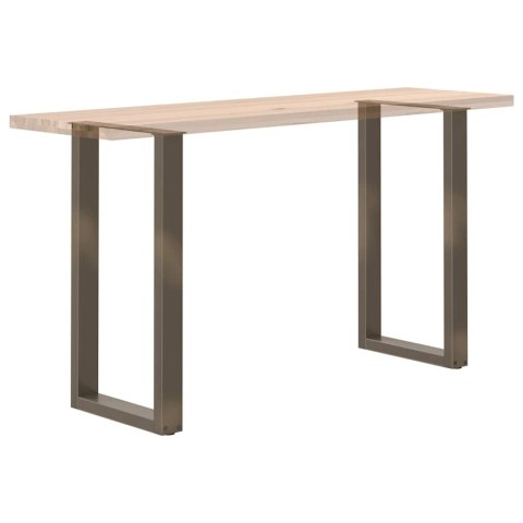 VidaXL Nogi do stołu barowego w kształcie litery U 2 szt. Naturalna stal 40x(90-91) cm Stal