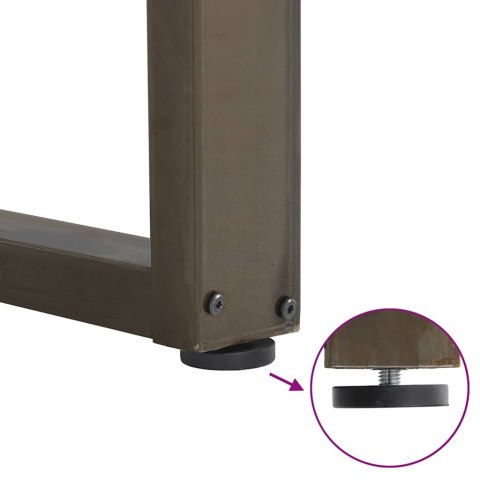 VidaXL Nogi do stołu barowego w kształcie litery U 2 szt. Naturalna stal 40x(90-91) cm Stal
