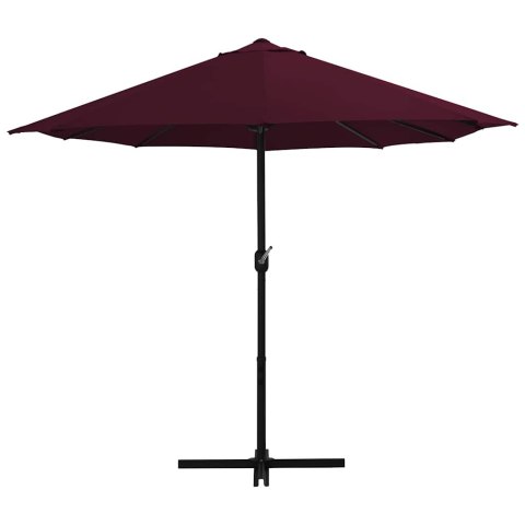 PARASOL OGRODOWY NA SŁUPKU ALUMINIOWYM 460X270CM BORDOWY