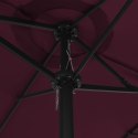 PARASOL OGRODOWY NA SŁUPKU ALUMINIOWYM 460X270CM BORDOWY