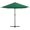 PARASOL OGRODOWY NA SŁUPKU ALUMINIOWYM 460X270CM ZIELONY