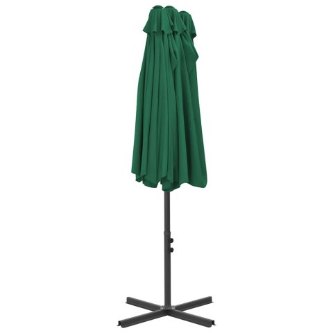 PARASOL OGRODOWY NA SŁUPKU ALUMINIOWYM 460X270CM ZIELONY