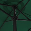 PARASOL OGRODOWY NA SŁUPKU ALUMINIOWYM 460X270CM ZIELONY