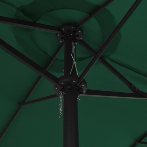 PARASOL OGRODOWY NA SŁUPKU ALUMINIOWYM 460X270CM ZIELONY