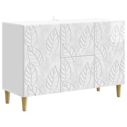 VidaXL Bufet Biały wysoki połysk 89 x 34,5 x 60 cm Drewno inżynieryjne