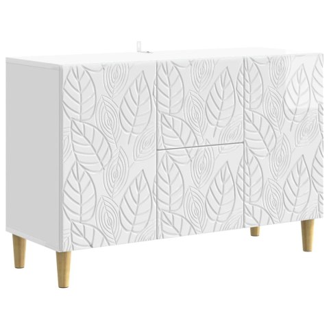 VidaXL Bufet Biały wysoki połysk 89 x 34,5 x 60 cm Drewno inżynieryjne