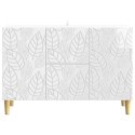 VidaXL Bufet Biały wysoki połysk 89 x 34,5 x 60 cm Drewno inżynieryjne
