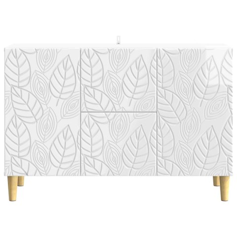 VidaXL Bufet Biały wysoki połysk 89 x 34,5 x 60 cm Drewno inżynieryjne