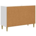 VidaXL Bufet Biały wysoki połysk 89 x 34,5 x 60 cm Drewno inżynieryjne