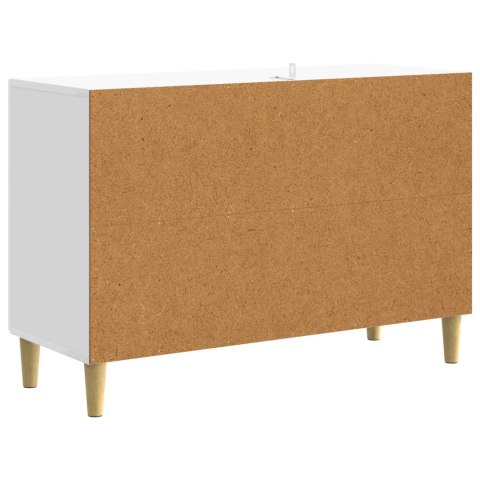 VidaXL Bufet Biały wysoki połysk 89 x 34,5 x 60 cm Drewno inżynieryjne