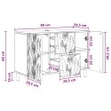 VidaXL Bufet Biały wysoki połysk 89 x 34,5 x 60 cm Drewno inżynieryjne