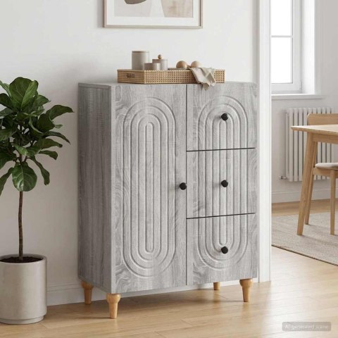 VidaXL Bufet Szary Sonoma 66 x 34,5 x 90 cm Drewno inżynieryjne