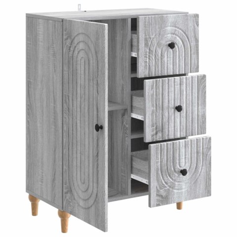 VidaXL Bufet Szary Sonoma 66 x 34,5 x 90 cm Drewno inżynieryjne