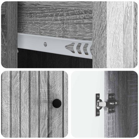 VidaXL Bufet Szary Sonoma 66 x 34,5 x 90 cm Drewno inżynieryjne