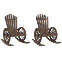 VidaXL Krzesła bujane Adirondack, 2 szt., lite drewno jodłowe