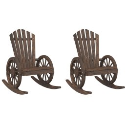 VidaXL Krzesła bujane Adirondack, 2 szt., lite drewno jodłowe