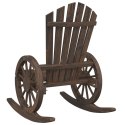 VidaXL Krzesła bujane Adirondack, 2 szt., lite drewno jodłowe
