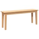 VidaXL Ławka 110 cm Drewno lite Guma