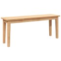 VidaXL Ławka 110 cm Drewno lite Guma