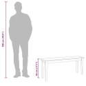 VidaXL Ławka 110 cm Drewno lite Guma