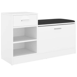 VidaXL Ławka z miejscem na buty, biała, 94,5x31x57 cm