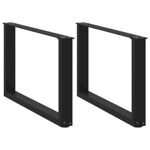 VidaXL Nogi do stolika kawowego w kształcie litery U 2 szt. Czarne 60x(42-43) cm Stal