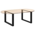 VidaXL Nogi do stolika kawowego w kształcie litery U 2 szt. Czarne 60x(42-43) cm Stal