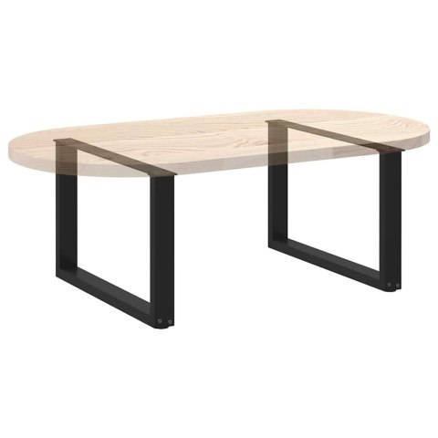 VidaXL Nogi do stolika kawowego w kształcie litery U 2 szt. Czarne 60x(42-43) cm Stal