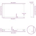 VidaXL Nogi do stolika kawowego w kształcie litery U 2 szt. Czarne 60x(42-43) cm Stal