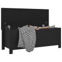 VidaXL Skrzynia z poduszką, czarna 105x40x45cm materiał drewnopochodny