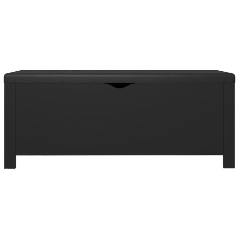 VidaXL Skrzynia z poduszką, czarna 105x40x45cm materiał drewnopochodny