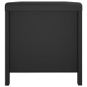 VidaXL Skrzynia z poduszką, czarna 105x40x45cm materiał drewnopochodny