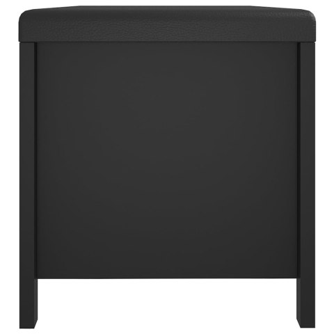 VidaXL Skrzynia z poduszką, czarna 105x40x45cm materiał drewnopochodny