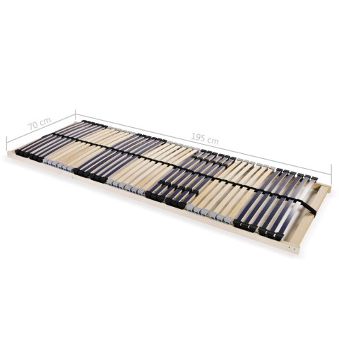 VidaXL Stelaże do łóżek, 2 szt., 42 listwy, 7 stref, 70 x 200 cm