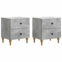 VidaXL Szafka Nocna 2 szt. Betonowy szary 43 x 34,5 x 48 cm