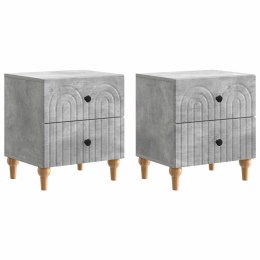 VidaXL Szafka Nocna 2 szt. Betonowy szary 43 x 34,5 x 48 cm