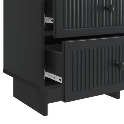 VidaXL Szafka Nocna Czarny 43 x 34,5 x 47,5 cm Drewno inżynieryjne