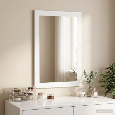 Vidaxl Lustro FAUSKE Biały 43 x 3,5 x 77 cm Prostokątny